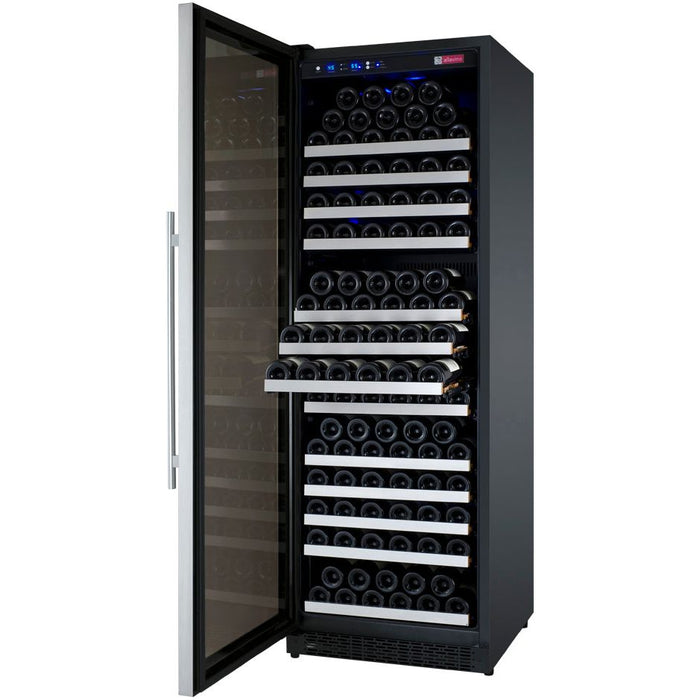 Allavino 24" Wide FlexCount II Tru-Vino 177 Bottle Single Zone Stainless Steel Left Hinge Wine Refrigerator VSWR177-1SL20