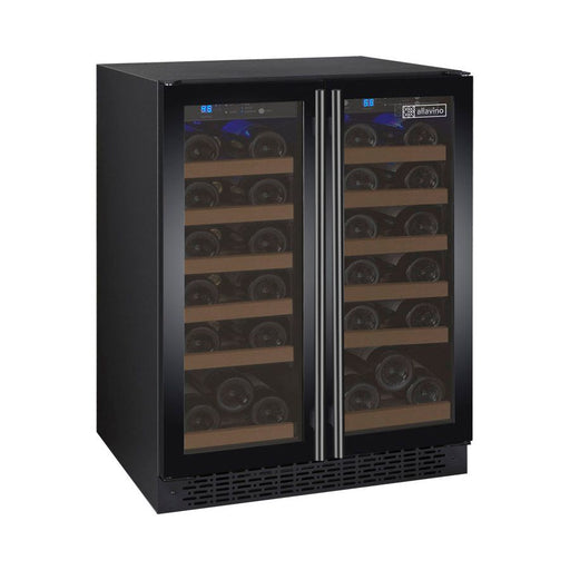 Allavino 24" Wide FlexCount II Tru-Vino 36 Bottle Dual Zone Black Wine Refrigerator VSWR36-2BF20