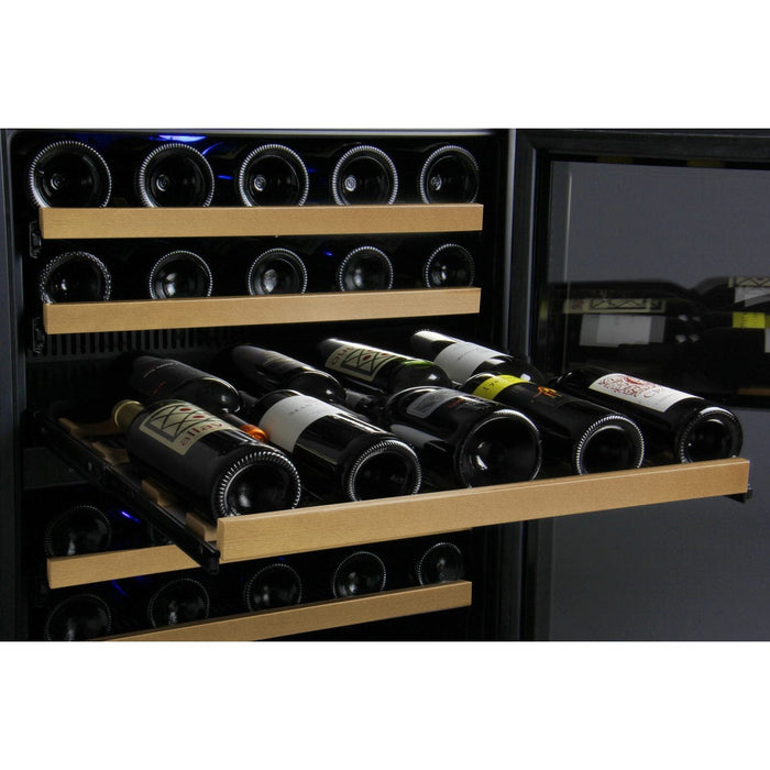 Allavino 24" Wide FlexCount II Tru-Vino 56 Bottle Dual Zone Black Right Hinge Wine Refrigerator VSWR56-2BR20