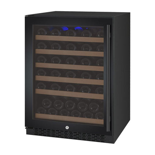 Allavino 24" Wide FlexCount II Tru-Vino 56 Bottle Single Zone Black Left Hinge Wine Refrigerator VSWR56-1BL20