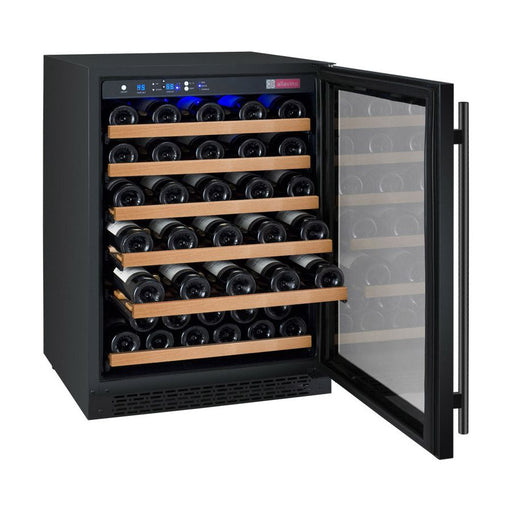 Allavino 24" Wide FlexCount II Tru-Vino 56 Bottle Single Zone Black Right Hinge Wine Refrigerator VSWR56-1BR20