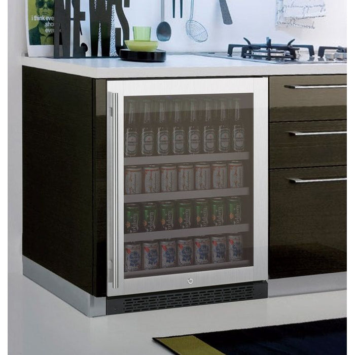 Allavino 24" Wide FlexCount II Tru-Vino Stainless Steel Left Hinge Beverage Center VSBC24-SL20