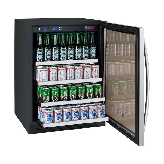 Allavino 24" Wide FlexCount II Tru-Vino Stainless Steel Left Hinge Beverage Center VSBC24-SL20