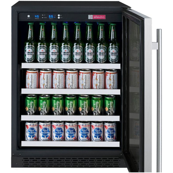 Allavino 24" Wide FlexCount II Tru-Vino Stainless Steel Right Hinge Beverage Center VSBC24-SR20