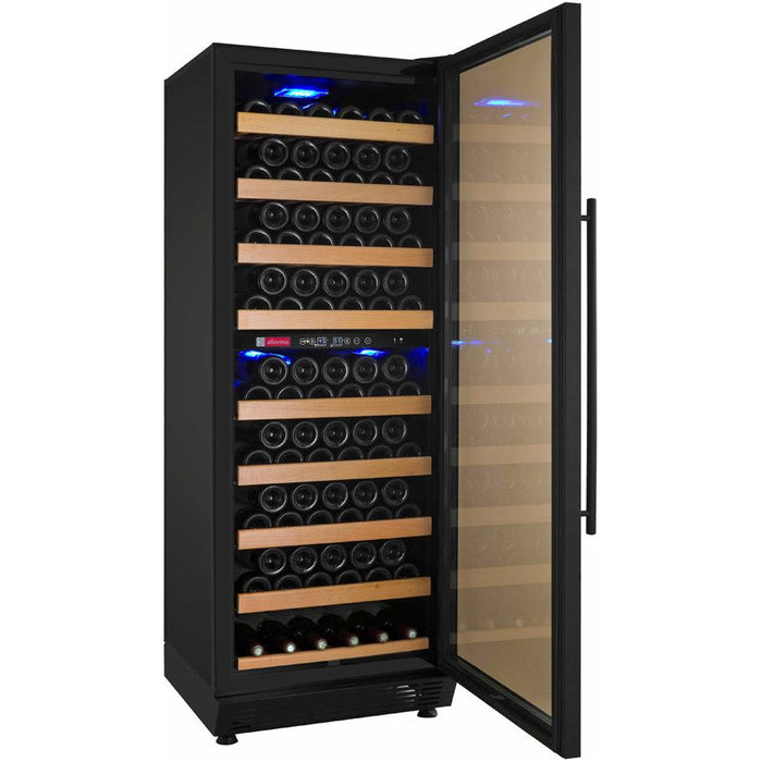 Allavino 24" Wide Vite II Tru-Vino 99 Bottle Dual Zone Black Right Hinge Wine Refrigerator YHWR99-2BR20