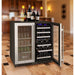 Allavino 30" Wide FlexCount II Tru-Vino 30 Bottle/88 Can Dual Zone Stainless Steel Side-by-Side Wine Refrigerator/Beverage Center 3Z-VSWB15-3S20