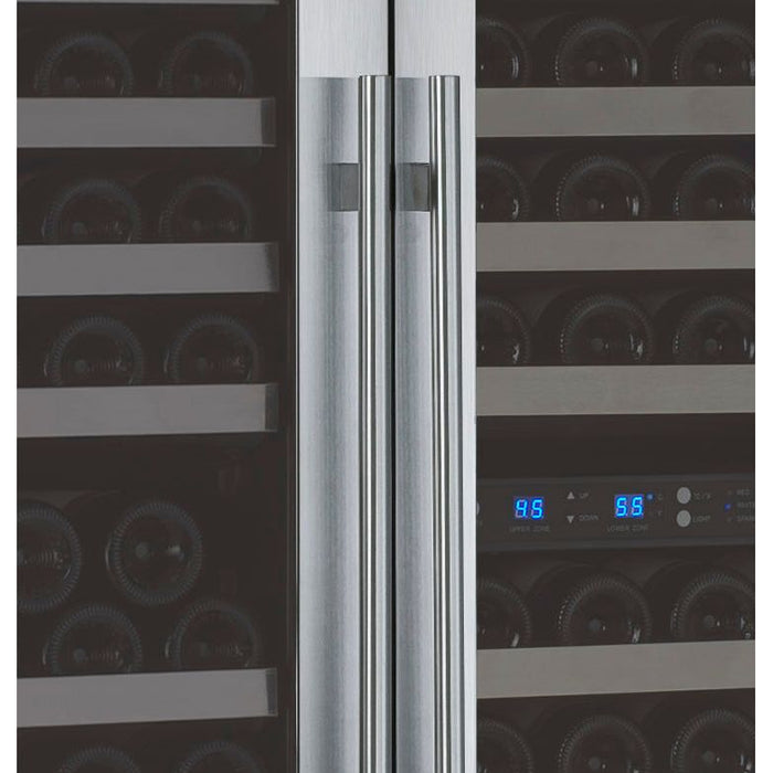 Allavino 47" Wide FlexCount II Tru-Vino 249 Bottle Three Zone Stainless Steel Side-by-Side Wine Refrigerator 3Z-VSWR2128-S20