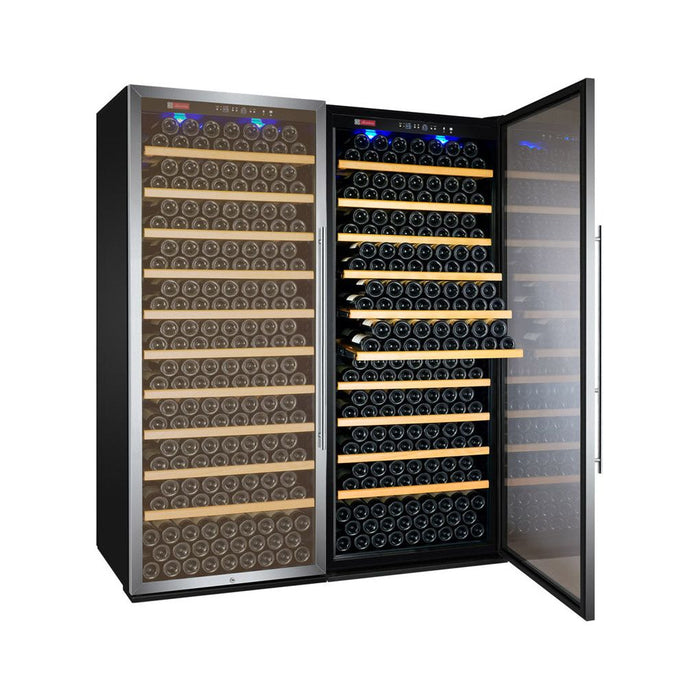 Allavino 63" Wide Vite II Tru-Vino 554 Bottle Dual Zone Stainless Steel Side-by-Side Wine Refrigerator 2X-YHWR305-1S20