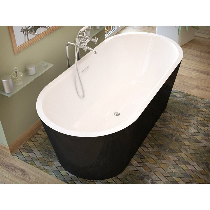 Anzzi 3263VY Atlantis Whirlpools Valley 32 x 63 Freestanding One Piece Soaker Tub with Center Drain