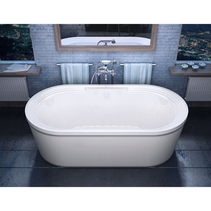 Anzzi 3467RA Atlantis Whirlpools Royale 34 x 67 Oval Freestanding Air Jetted Bathtub