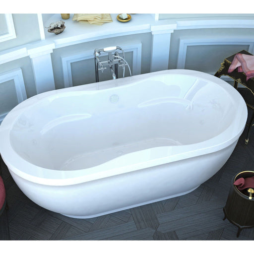 Anzzi 3471AA Atlantis Whirlpools Embrace 34 x 71 Oval Freestanding Air Jetted Bathtub