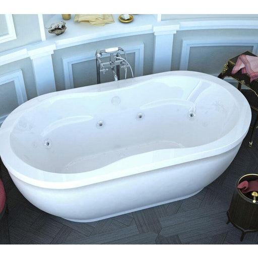 Anzzi 3471AD Atlantis Whirlpools Embrace 34 x 71 Oval Freestanding Air & Whirlpool Water Jetted Bathtub