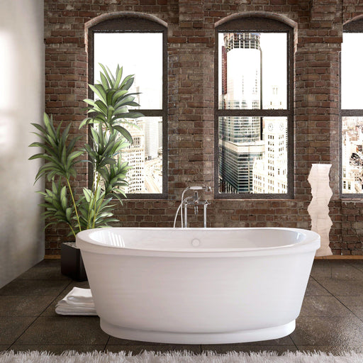 Anzzi 3666A Atlantis Whirlpools Allure 36 x 66 Freestanding Tub with Center Drain