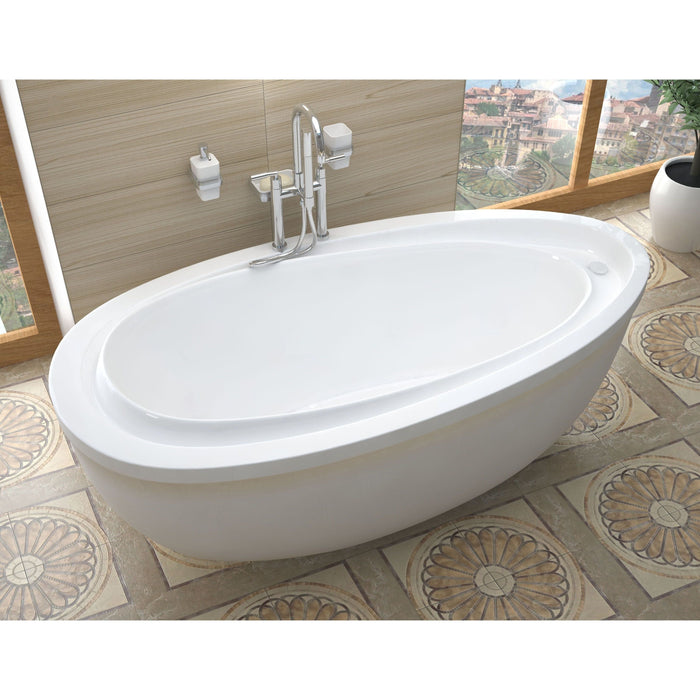 Anzzi 3871BS Atlantis Whirlpools Breeze 38 x 71 Oval Freestanding Soaker Bathtub