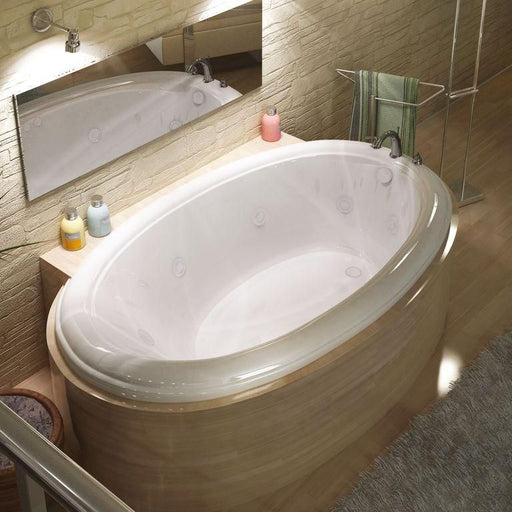 Anzzi 4478PCWL Atlantis Whirlpools Petite 44 x 78 Oval Whirlpool Jetted Bathtub