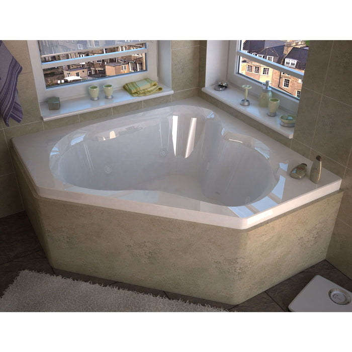 Anzzi 6060C Atlantis Whirlpools Cascade 60 x 60 Corner Soaking Bathtub