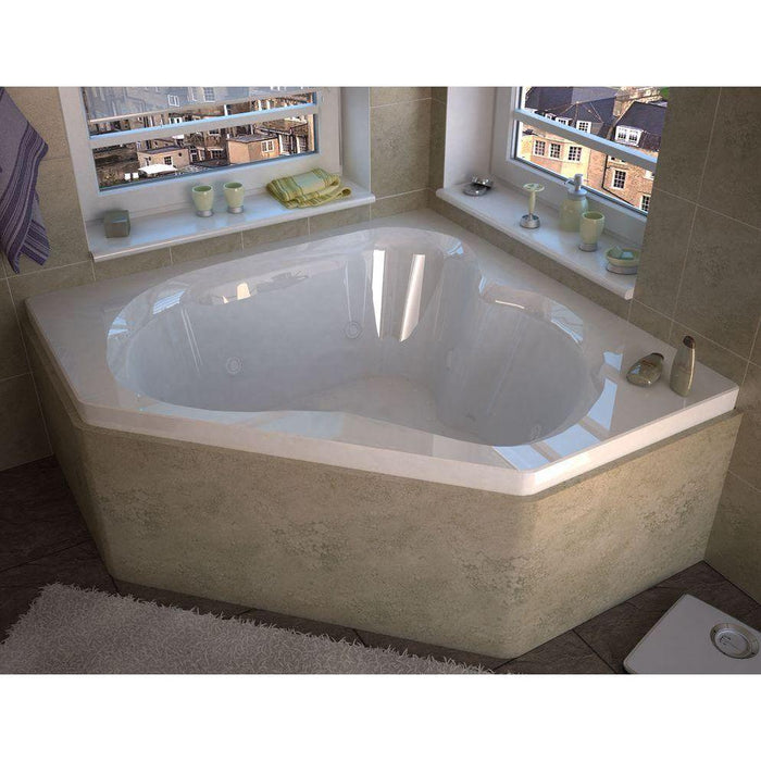 Anzzi 6060CDL Atlantis Whirlpools Cascade 60 x 60 Corner Air & Whirlpool Jetted Bathtub