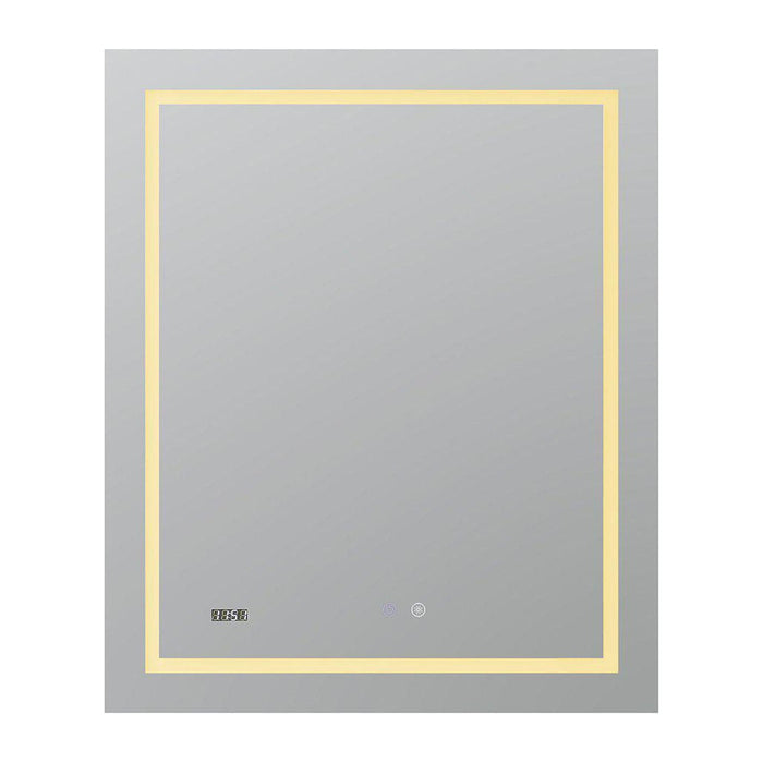 Aquadom Daytona 24" x 30" Rectangle Ultra-Slim Framed LED Lighted Bathroom Mirror With Defogger