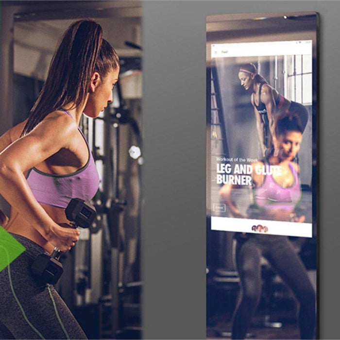 Aquadom Energy 18" X 48" Smart Fitness Mirror With 5MP HD Camera and Body Fat Scale