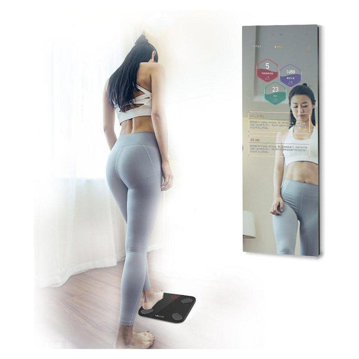 Aquadom Energy 18" X 48" Smart Fitness Mirror With 5MP HD Camera and Body Fat Scale