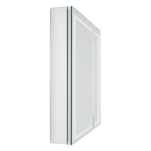 Aquadom Royale Basic 30" x 30" Single View Right Hinged Recessed or Surface Mount Medicine Cabinet With LED Lighting, Touch Screen Button, Dimmer