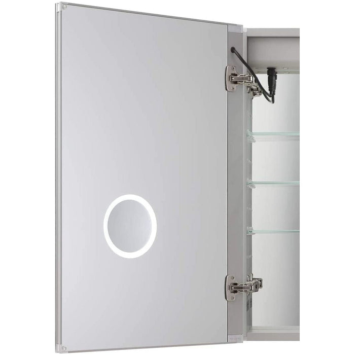 Aquadom Signature Royale Bi-View 30" x 40" Rectangular Medicine Cabinet With Lighting, Defogger, Integrated LED 3X Magnifying Mirror And Electrical Outlet with USB