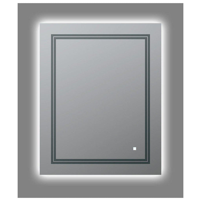 Aquadom SOHO  24" X 30" Rectangular Ultra-Slim Frame LED Lighted Bathroom Mirror With Defogger