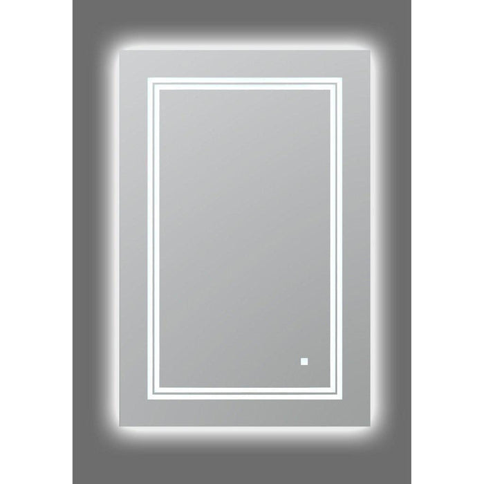 Aquadom SOHO 24" X 36" Rectangular Ultra-Slim Frame LED Lighted Bathroom Mirror With Defogger