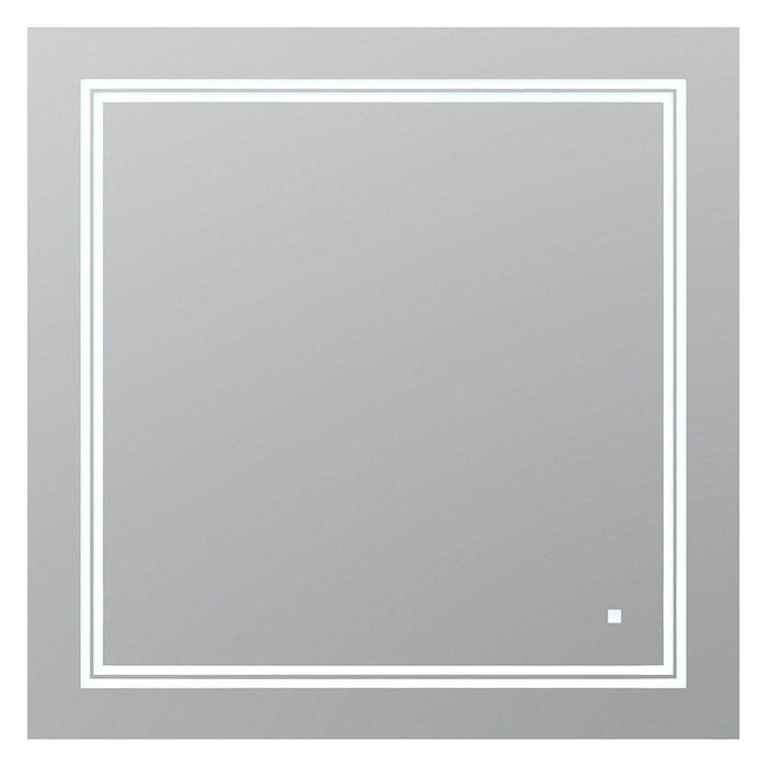 Aquadom SOHO  30" X 30" Square Ultra-Slim Frame LED Lighted Bathroom Mirror With Defogger