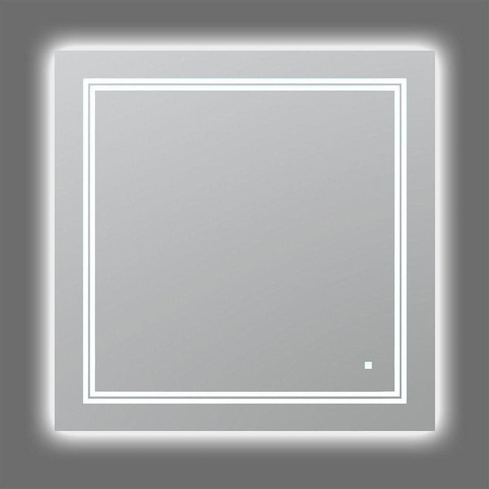 Aquadom SOHO  30" X 30" Square Ultra-Slim Frame LED Lighted Bathroom Mirror With Defogger