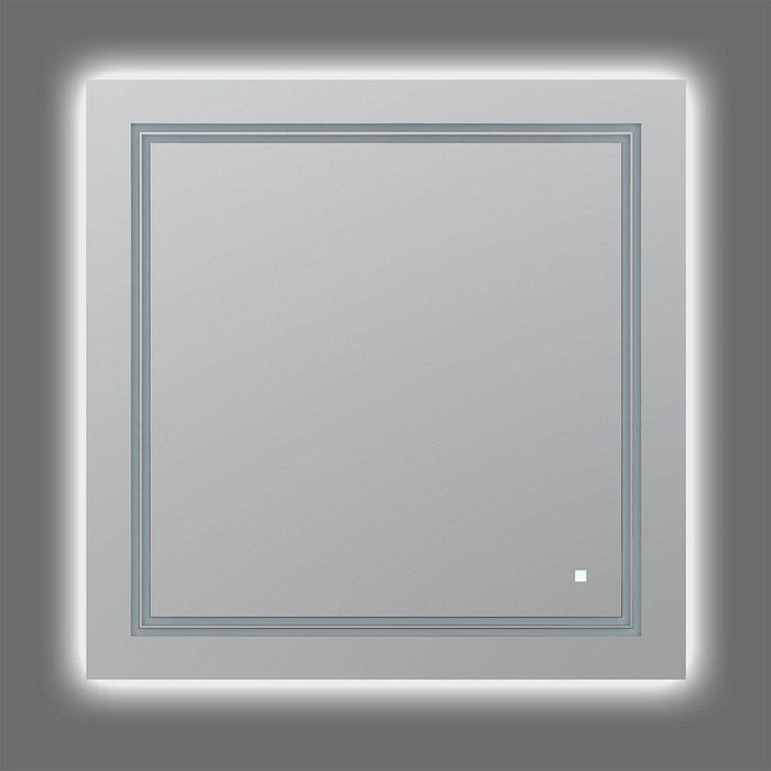 Aquadom SOHO  30" X 30" Square Ultra-Slim Frame LED Lighted Bathroom Mirror With Defogger