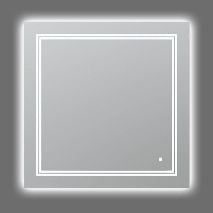 Aquadom SOHO 36" X 36" Square Ultra-Slim Frame LED Lighted Bathroom Mirror With Defogger