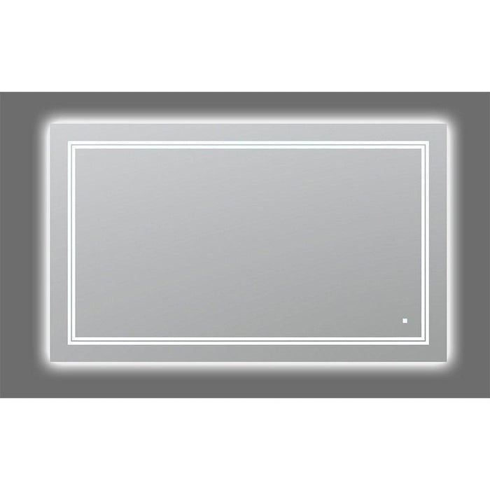 Aquadom SOHO 60" X 36" Rectangular Ultra-Slim Frame LED Lighted Bathroom Mirror With Defogger