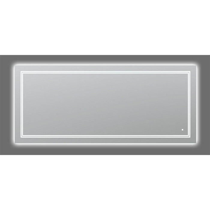 Aquadom SOHO 72" X 36" Rectangular Ultra-Slim Frame LED Lighted Bathroom Mirror With Defogger