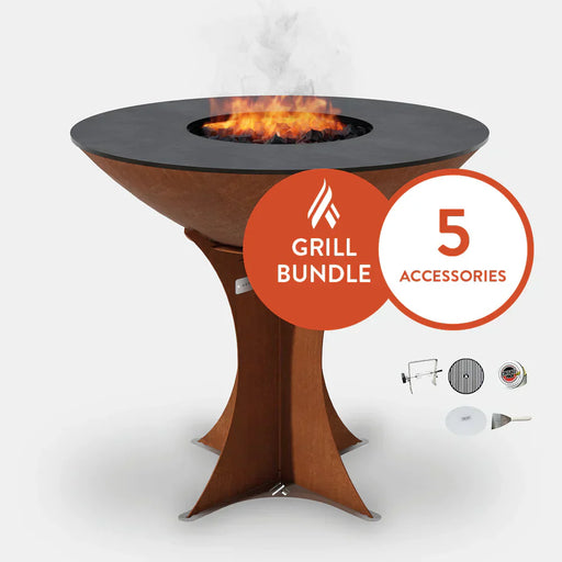 Arteflame Classic 40" Grill with Euro Base Home Chef Bundle With 5 Grilling Accessories