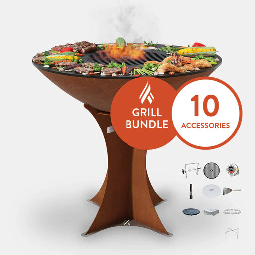 Arteflame Classic 40" Grill with Euro Base Home Chef Max Bundle With 10 Grilling Accessories