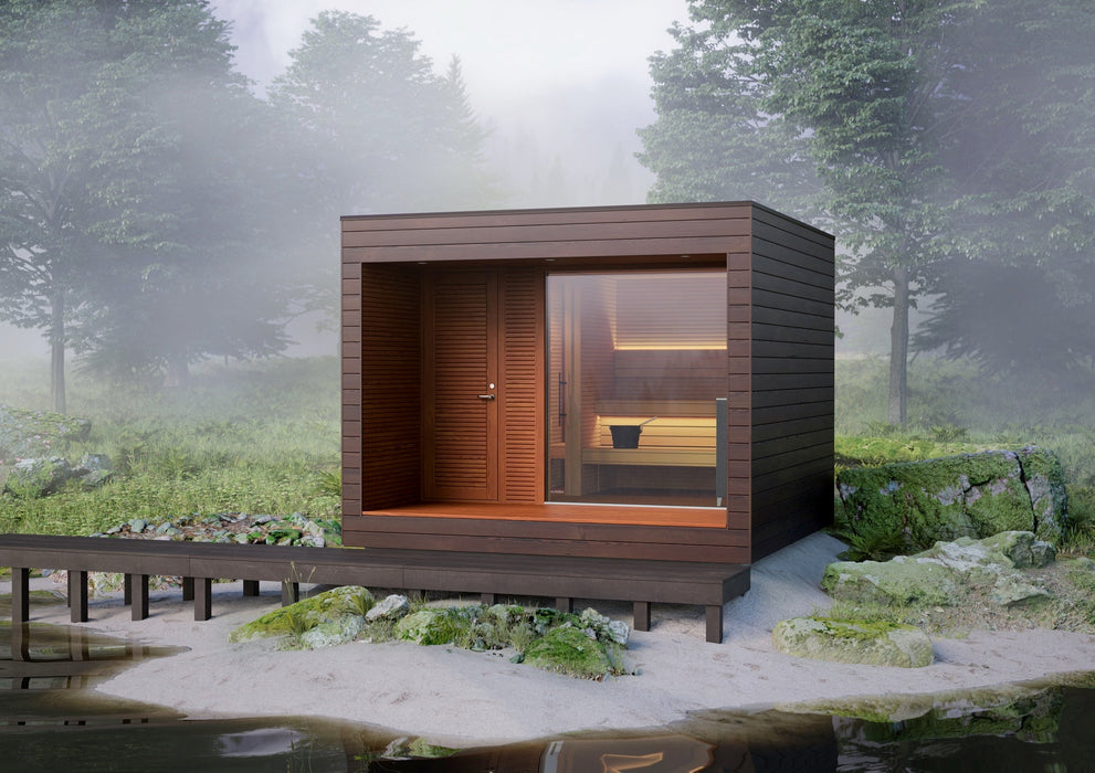 Auroom Natura Modern Outdoor Sauna with Changing Room