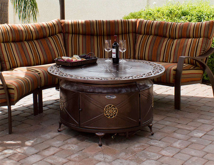 AZ Patio Heaters Circular Cast Aluminum Firepit with Lid