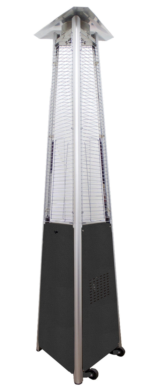 AZ Patio Heaters Commercial Triangle Glass Tube Heater-Hammered Silver, Tall