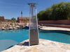 AZ Patio Heaters Commercial Triangle Glass Tube Heater-Hammered Silver, Tall