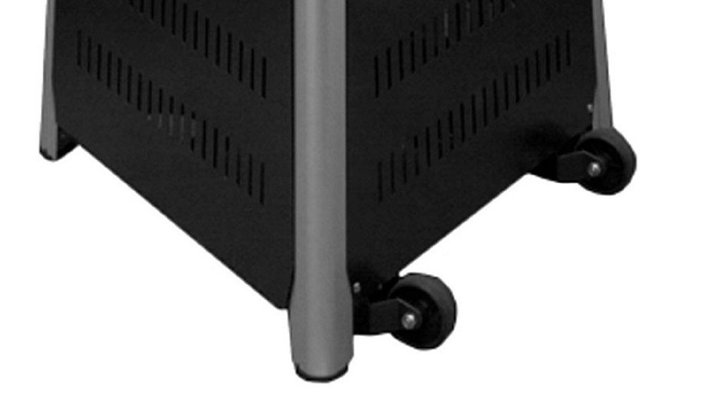 AZ Patio Heaters Commercial Triangle Glass Tube Heater-Matte Black, Tall