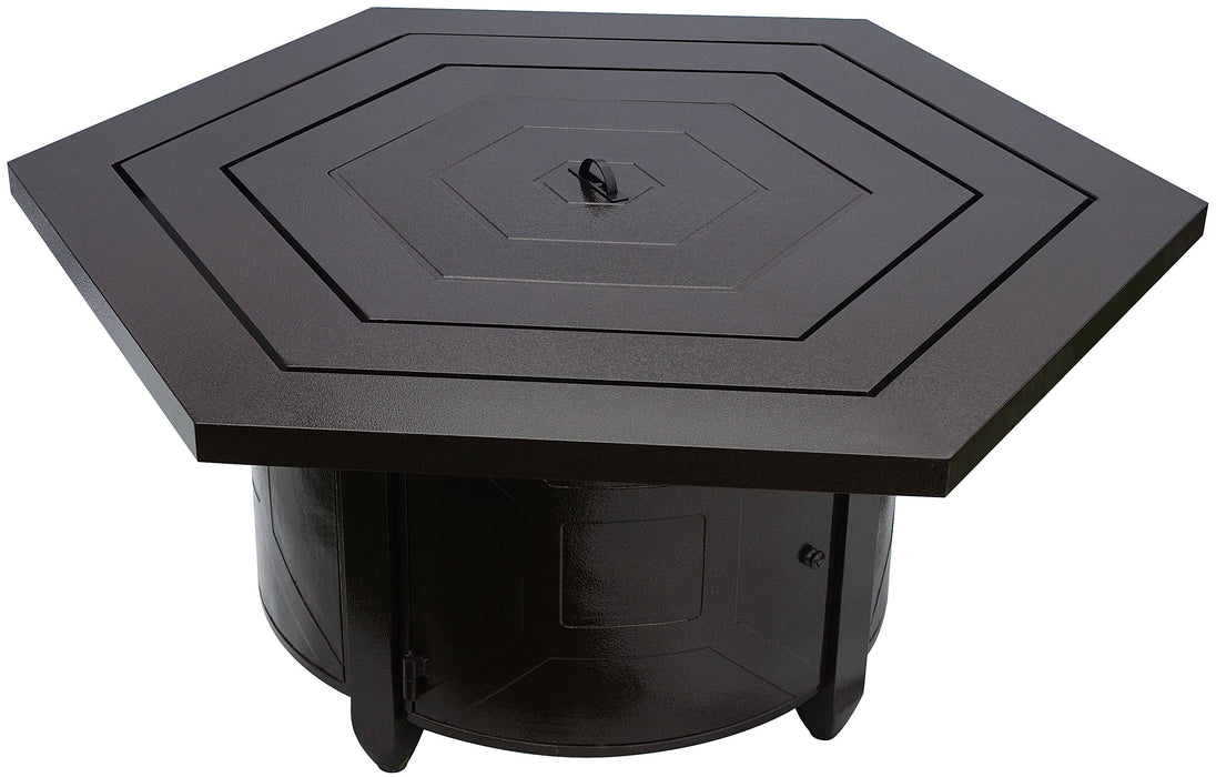 AZ Patio Heaters Hammered Bronze Hexagon Fire Pit