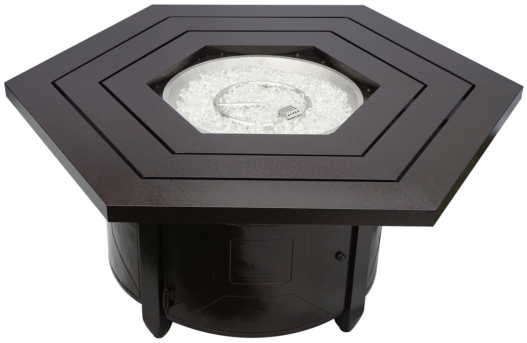 AZ Patio Heaters Hammered Bronze Hexagon Fire Pit