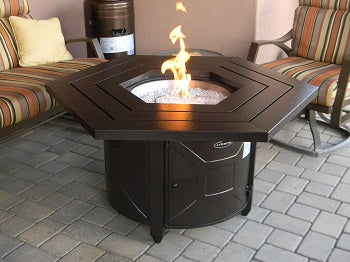 AZ Patio Heaters Hammered Bronze Hexagon Fire Pit