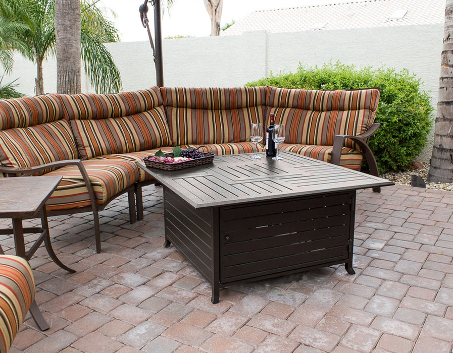 AZ Patio Heaters Square Extruded Aluminum Firepit with Lid