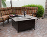 AZ Patio Heaters Square Extruded Aluminum Firepit with Lid