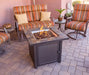 AZ Patio Heaters Square Slate Fire Pit in Bronze