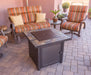 AZ Patio Heaters Square Slate Fire Pit in Bronze