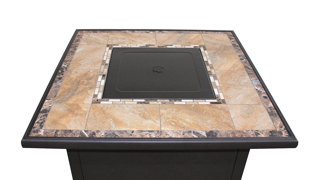 AZ Patio Heaters Square Tile Fire Pit in Bronze