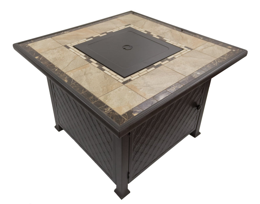 AZ Patio Heaters Square Tile Fire Pit in Bronze